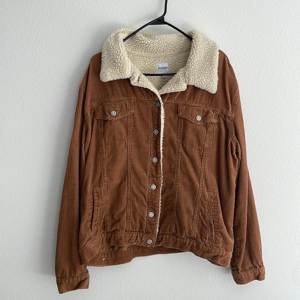 Vintage Corduroy Sherpa Lined Jacket - Brown